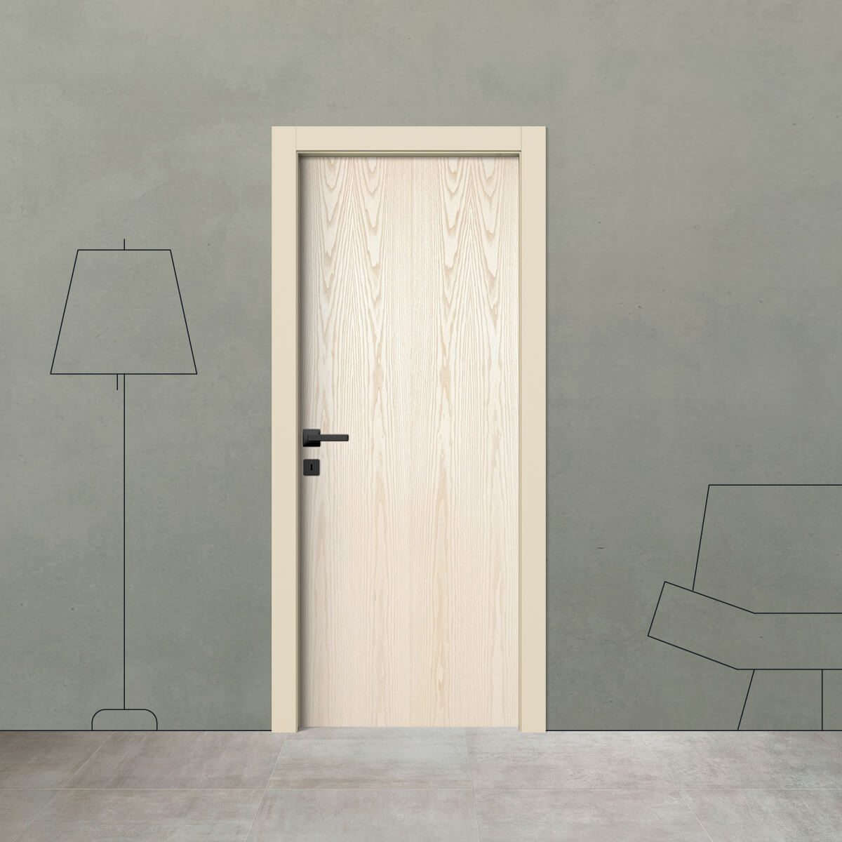 Porta laccata W 8 Frassino